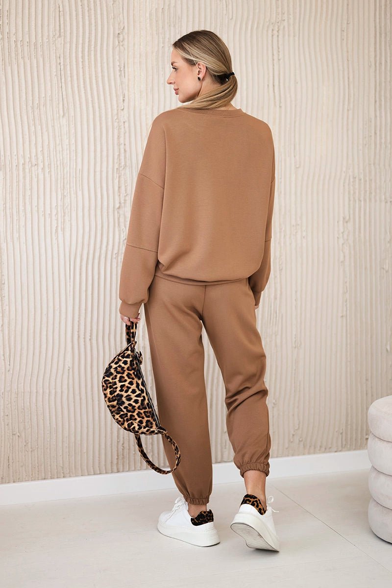 Set sweatshirt + pants 7065P / – Camel цвет / color | Lexline Fashion