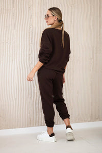 Set sweatshirt + pants 7065P / – Chocolate цвет / color | Lexline Fashion