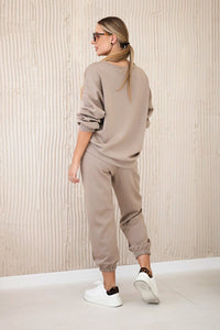 Set sweatshirt + pants 7065P / – Dark || beige цвет / color | Lexline Fashion