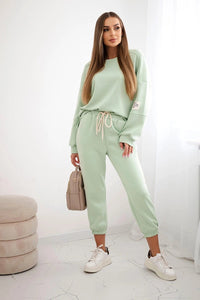 Set sweatshirt + pants 7065P / – Dark || Mint цвет / color | Lexline Fashion
