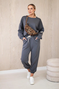 Set sweatshirt + pants 7065P / – Graphite цвет / color | Lexline Fashion