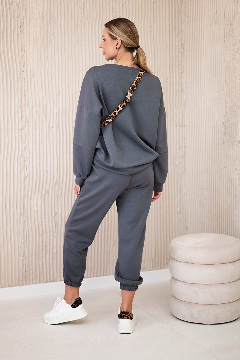Set sweatshirt + pants 7065P / – Graphite цвет / color | Lexline Fashion