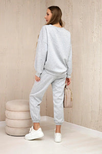 Set sweatshirt + pants 7065P / – Gray || Light цвет / color | Lexline Fashion