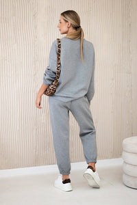 Set sweatshirt + pants 7065P / – Gray || Melange цвет / color | Lexline Fashion