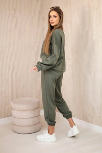 Set sweatshirt + pants 7065P / – Khaki цвет / color | Lexline Fashion