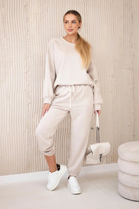 Set sweatshirt + pants 7065P / – Light || Beige цвет / color | Lexline Fashion