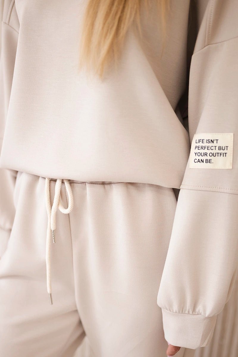 Set sweatshirt + pants 7065P / – Light || Beige цвет / color | Lexline Fashion