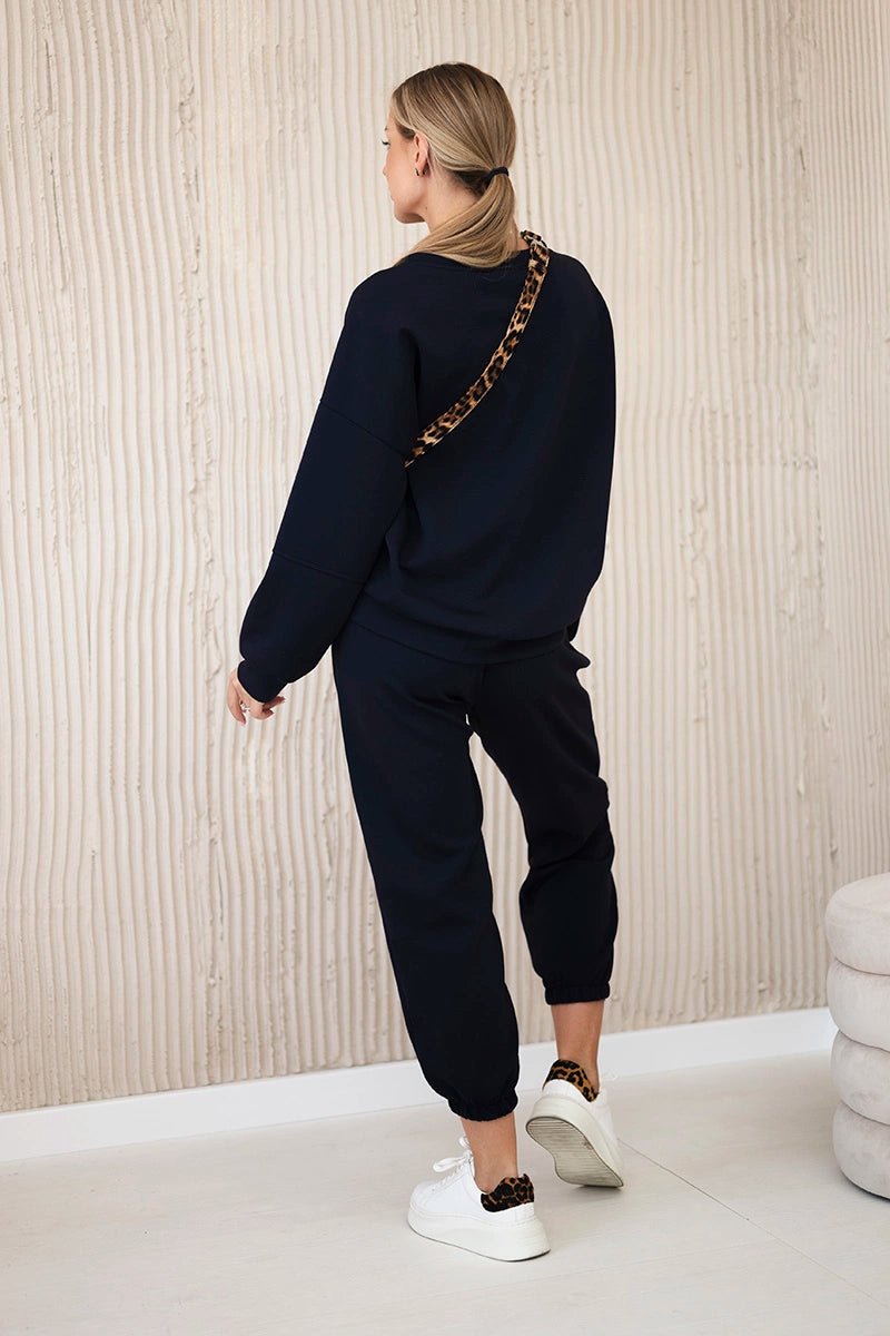 Set sweatshirt + pants 7065P / – Navy blue цвет / color | Lexline Fashion