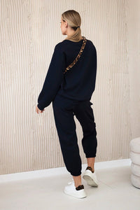 Set sweatshirt + pants 7065P / – Navy blue цвет / color | Lexline Fashion