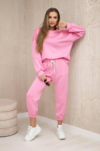 Set sweatshirt + pants 7065P / – Pink || Light цвет / color | Lexline Fashion