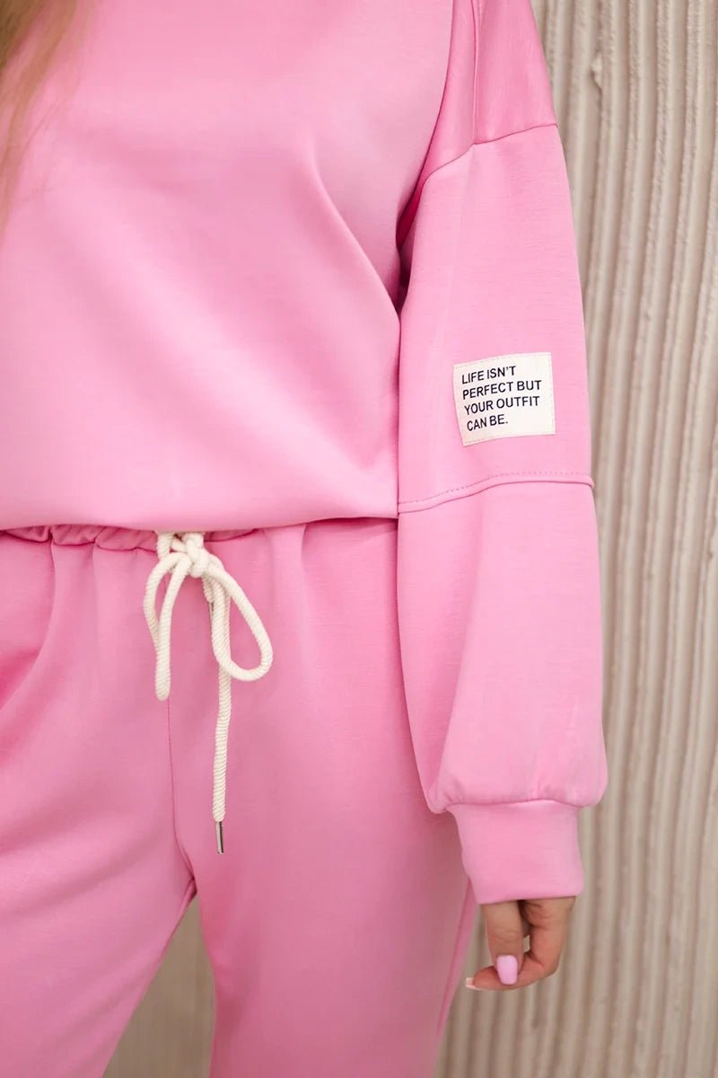 Set sweatshirt + pants 7065P / – Pink || Light цвет / color | Lexline Fashion