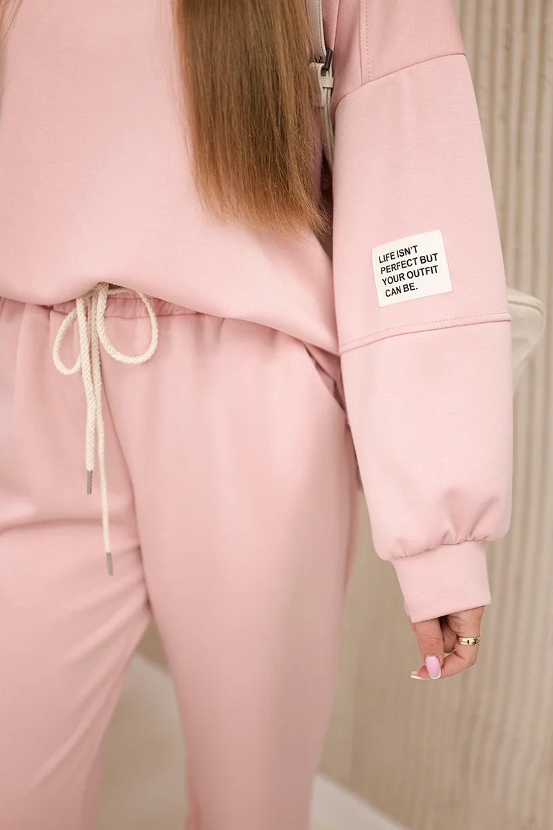 Set sweatshirt + pants 7065P / – Powder цвет / color | Lexline Fashion