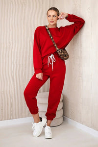Set sweatshirt + pants 7065P / – Red цвет / color | Lexline Fashion