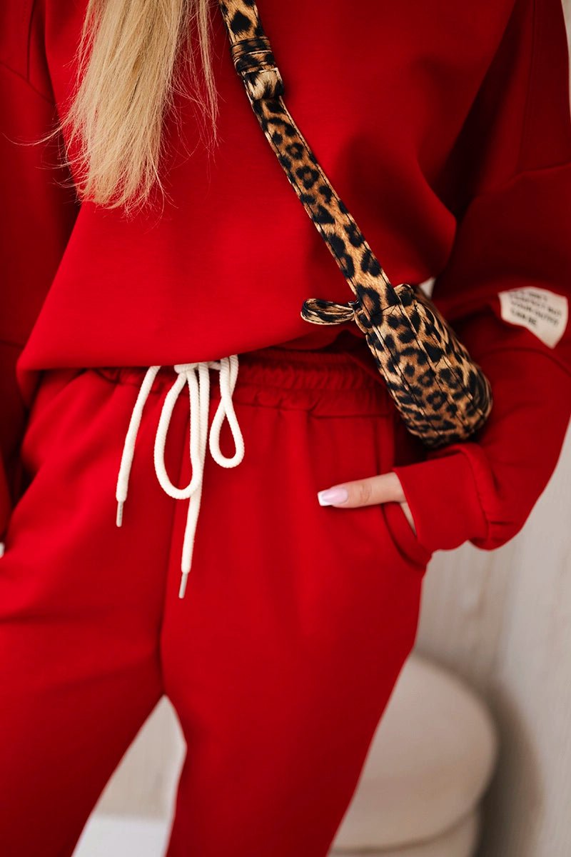 Set sweatshirt + pants 7065P / – Red цвет / color | Lexline Fashion