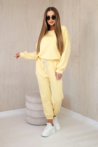 Set sweatshirt + pants 7065P / – Yellow цвет / color | Lexline Fashion