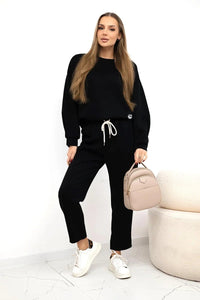 Set sweatshirt + pants 7238 / – Black цвет / color | Lexline Fashion