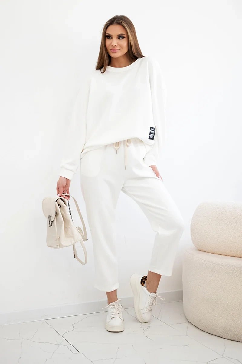 Set sweatshirt + pants 7238 / – Ecru цвет / color | Lexline Fashion