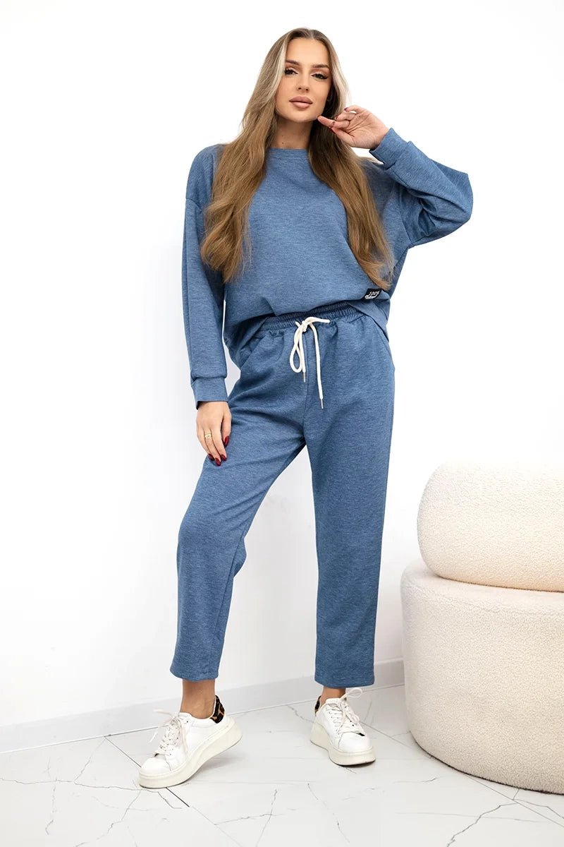 Set sweatshirt + pants 7238 / – Jeans || Melange цвет / color | Lexline Fashion