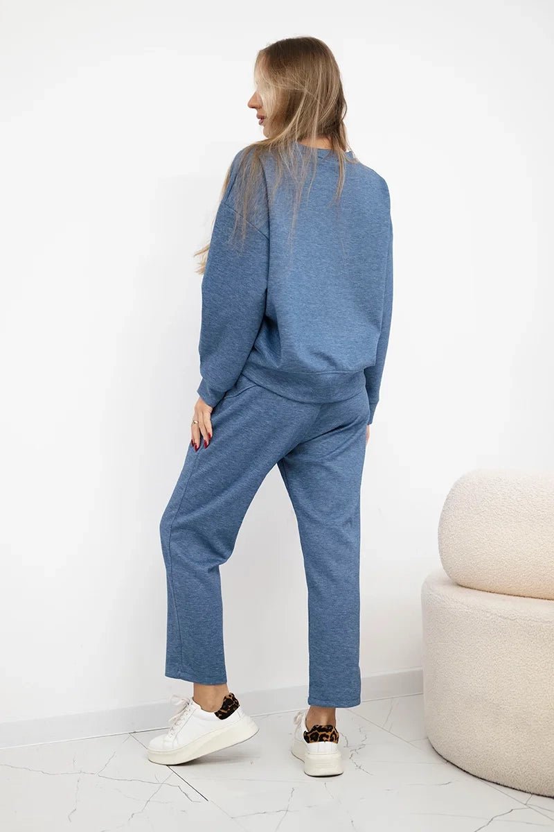 Set sweatshirt + pants 7238 / – Jeans || Melange цвет / color | Lexline Fashion