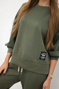 Set sweatshirt + pants 7238 / – Khaki цвет / color | Lexline Fashion
