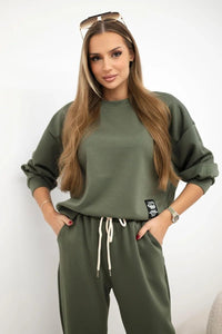 Set sweatshirt + pants 7238 / – Khaki цвет / color | Lexline Fashion