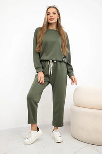 Set sweatshirt + pants 7238 / – Khaki цвет / color | Lexline Fashion