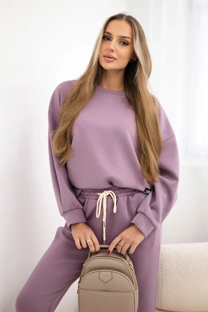Set sweatshirt + pants 7238 / – Pink || Dark цвет / color | Lexline Fashion