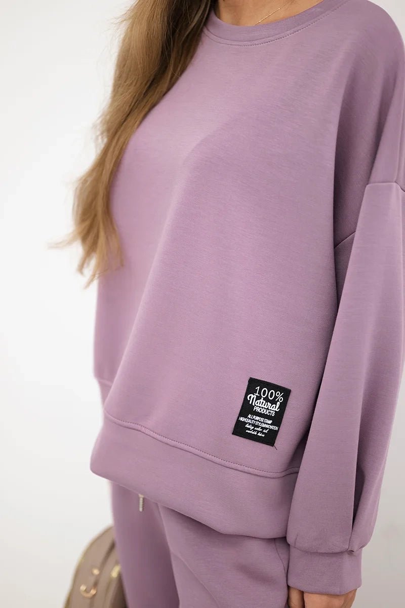 Set sweatshirt + pants 7238 / – Pink || Dark цвет / color | Lexline Fashion