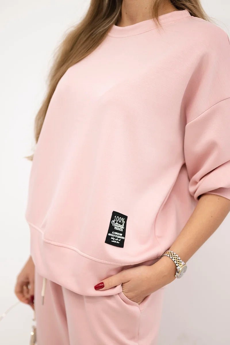 Set sweatshirt + pants 7238 / – Powder цвет / color | Lexline Fashion