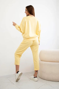Set sweatshirt + pants 7238 / – Yellow цвет / color | Lexline Fashion
