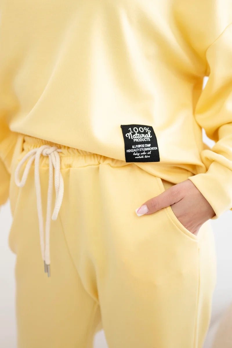 Set sweatshirt + pants 7238 / – Yellow цвет / color | Lexline Fashion