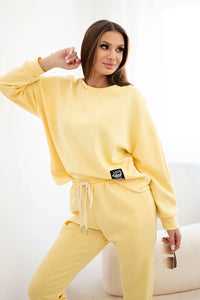 Set sweatshirt + pants 7238 / – Yellow цвет / color | Lexline Fashion