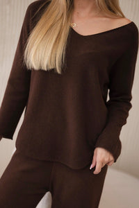 Set sweatshirt + pants IT - 55 / – Cappuccino цвет / color | Lexline Fashion
