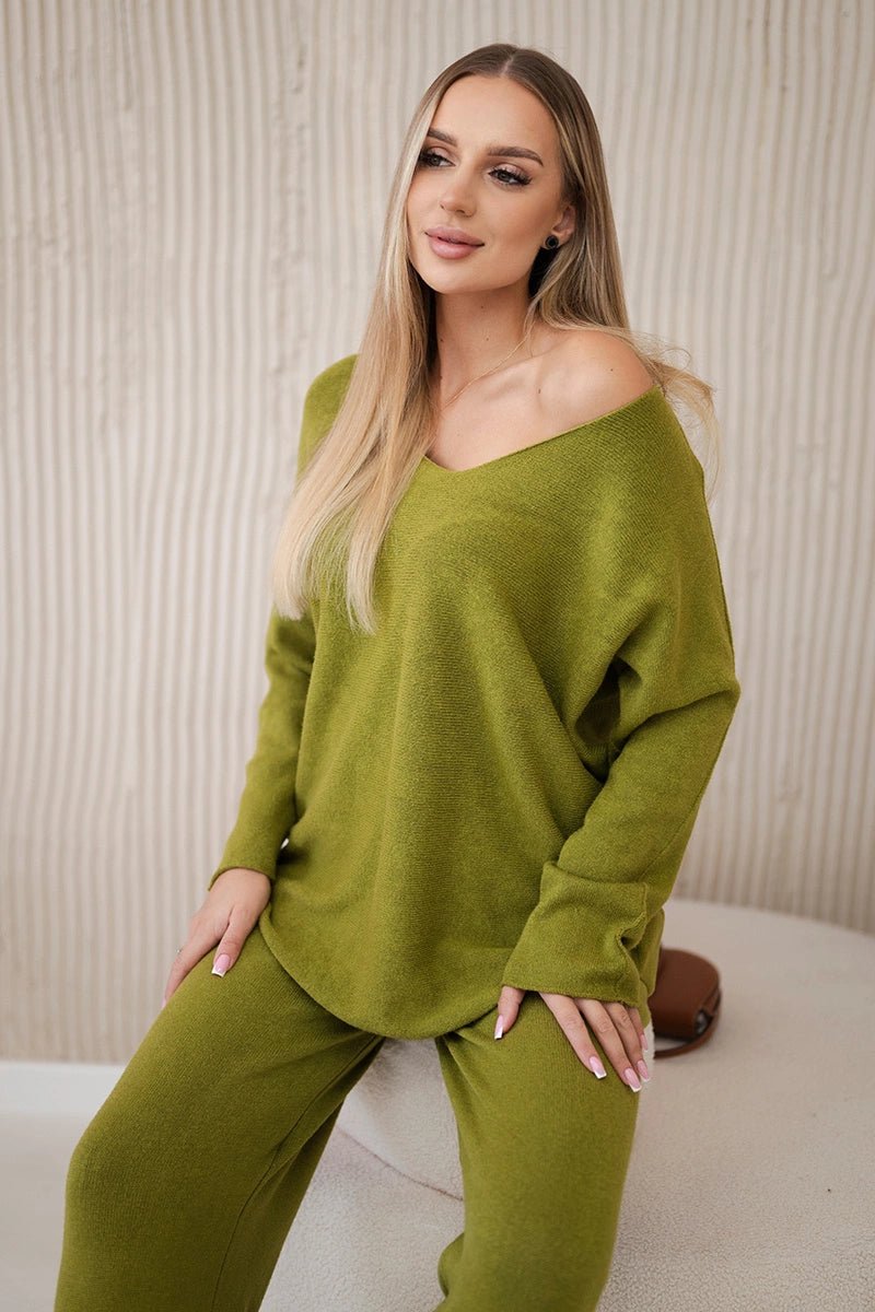 Set sweatshirt + pants IT - 55 / – Kiwi цвет / color | Lexline Fashion