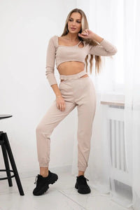 Set with a blouse 9344 / – Beige цвет / color | Lexline Fashion