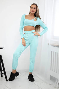 Set with a blouse 9344 / – Mint цвет / color | Lexline Fashion