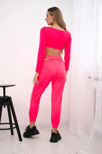 Set with a blouse 9344 / – Neon pink цвет / color | Lexline Fashion