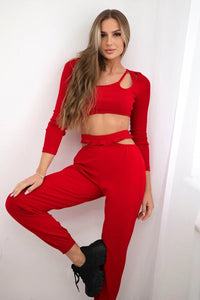 Set with a blouse 9344 / – Red цвет / color | Lexline Fashion