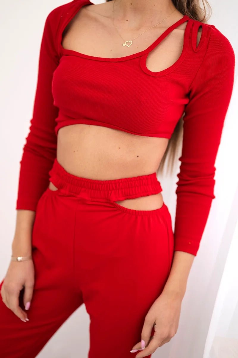 Set with a blouse 9344 / – Red цвет / color | Lexline Fashion