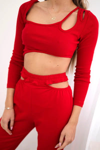 Set with a blouse 9344 / – Red цвет / color | Lexline Fashion