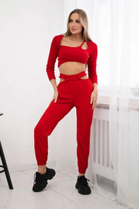 Set with a blouse 9344 / – Red цвет / color | Lexline Fashion