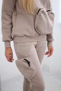 Set with a decorative pocket 9324 / – Beige цвет / color | Lexline Fashion