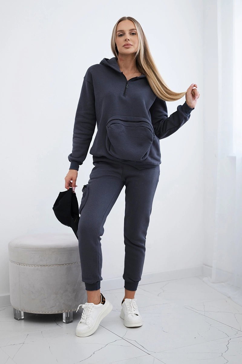 Set with a decorative pocket 9324 / – Graphite цвет / color | Lexline Fashion