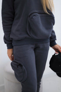 Set with a decorative pocket 9324 / – Graphite цвет / color | Lexline Fashion