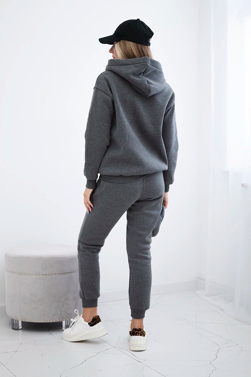 Set with a decorative pocket 9324 / – Graphite || Melange цвет / color | Lexline Fashion