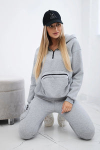 Set with a decorative pocket 9324 / – Gray цвет / color | Lexline Fashion