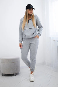 Set with a decorative pocket 9324 / – Gray цвет / color | Lexline Fashion