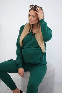 Set with a decorative pocket 9324 / – Green цвет / color | Lexline Fashion