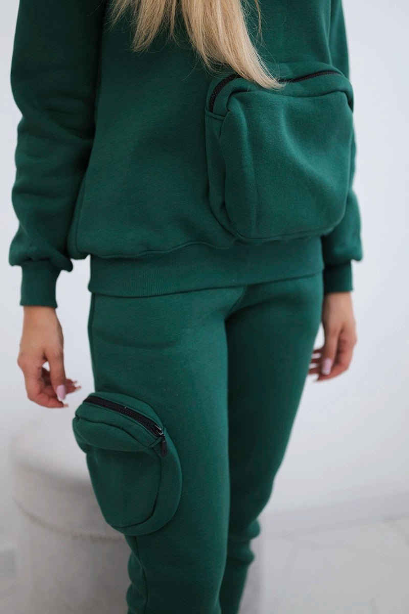 Set with a decorative pocket 9324 / – Green цвет / color | Lexline Fashion