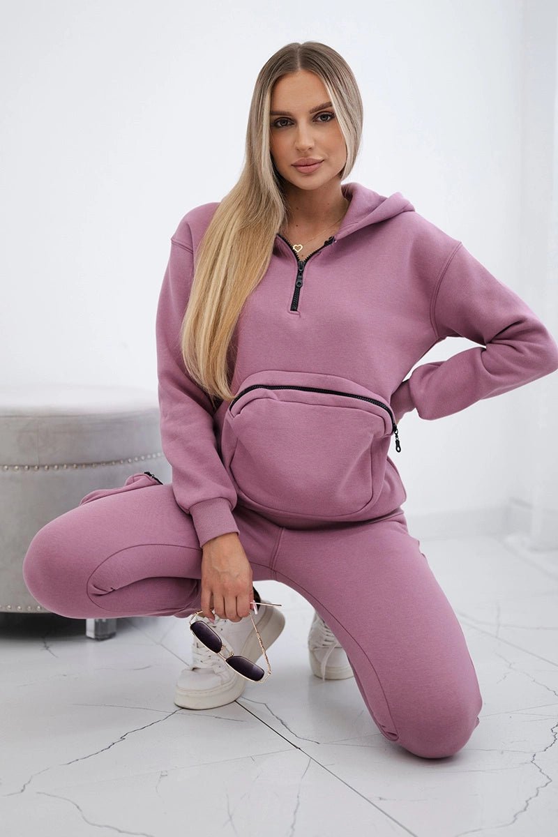 Set with a decorative pocket 9324 / – Pink || Dark цвет / color | Lexline Fashion